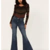 Wrangler Retro Women's Medium Wash High Rise Jana Flare Jeans 2 Wrangler Retro Women's Medium Wash High Rise Jana Flare Jeans -Cowboy Wear Shop 2000365217 400 P1
