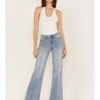 Shyanne Women's Light Wash High Rise Seamed Flare Jeans -Cowboy Wear Shop 2000365353 412 P1
