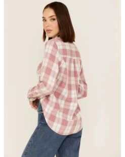 Flag & Anthem Women's Plaid Print Chest Pocket Long Sleeve Shirt  -Cowboy Wear Shop 2000365373 650 P4