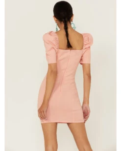 Flying Tomato Women's Bodycon Puff Sleeve Dress 8 Flying Tomato Women's Bodycon Puff Sleeve Dress -Cowboy Wear Shop 2000365833 681 P3