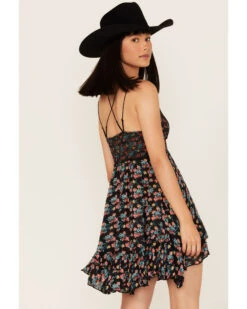 Free People Women's Adella Floral Print Sleeveless Slip Dress -Cowboy Wear Shop 2000366150 001 P4