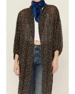 Beyond The Radar Women's Floral Chiffon Duster Maxi Kimono 8 Beyond The Radar Women's Floral Chiffon Duster Maxi Kimono -Cowboy Wear Shop 2000366191 001 P3