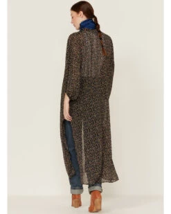 Beyond The Radar Women's Floral Chiffon Duster Maxi Kimono 9 Beyond The Radar Women's Floral Chiffon Duster Maxi Kimono -Cowboy Wear Shop 2000366191 001 P4