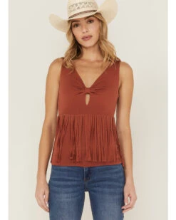 Idyllwind Women's Bluebell Twist & Fringe Top