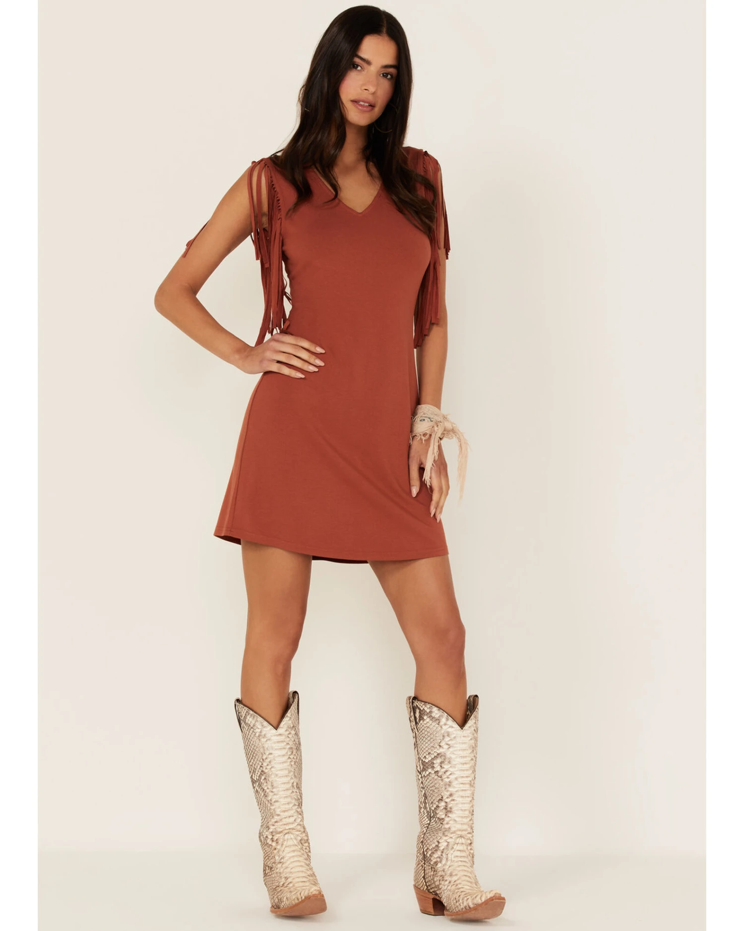 Idyllwind Women's Countrywood Jersey Fringe Dress 4 Idyllwind Women's Countrywood Jersey Fringe Dress - Image 2