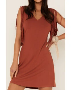 Idyllwind Women's Countrywood Jersey Fringe Dress 8 Idyllwind Women's Countrywood Jersey Fringe Dress -Cowboy Wear Shop 2000366764 202 P3