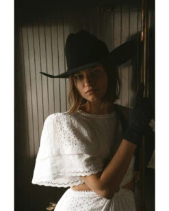 Maia Bergman Women's Ori Crochet Eyelet Open Back Maxi Dress 