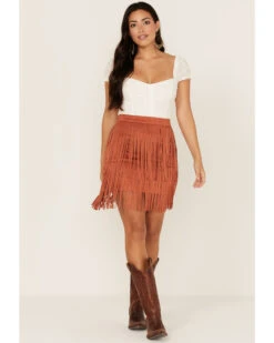 Idyllwind Women's Chestnut Trail Faux Suede Skirt 