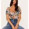 Show Me Your Mumu Women's Lila Butterfly Print Crop Top 2 Show Me Your Mumu Women's Lila Butterfly Print Crop Top -Cowboy Wear Shop 2000368248 900 P1