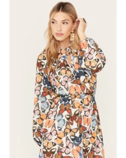 Show Me Your Mumu Women's Cait Butterfly Print Midi Dress 7 Show Me Your Mumu Women's Cait Butterfly Print Midi Dress -Cowboy Wear Shop 2000368260 900 P2