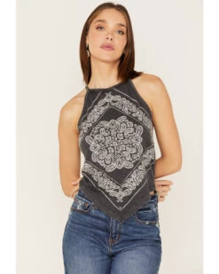 Rock & Roll Denim Women's Bandana Print Tank Top