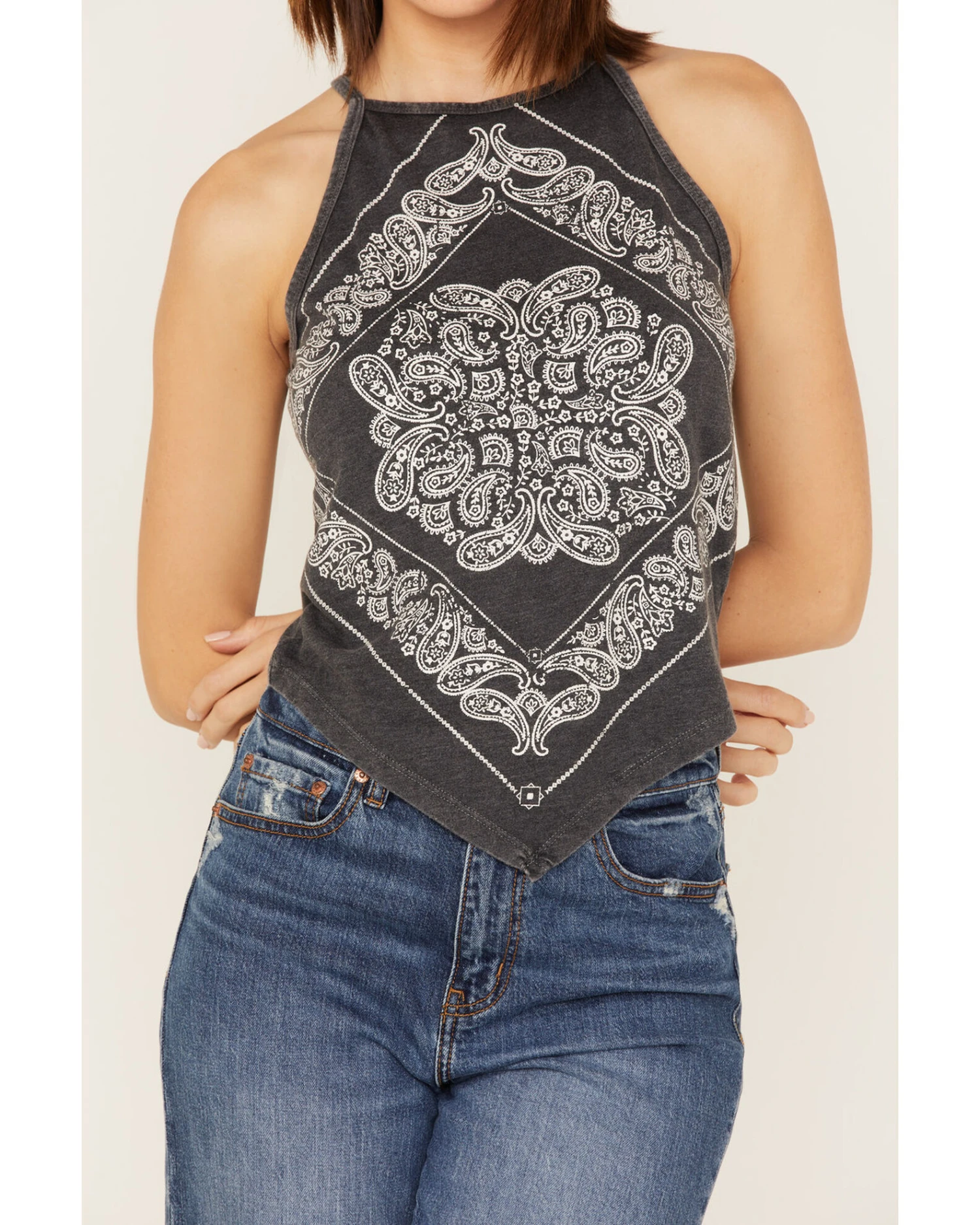 Rock & Roll Denim Women's Bandana Print Tank Top 5 Rock & Roll Denim Women's Bandana Print Tank Top - Image 3