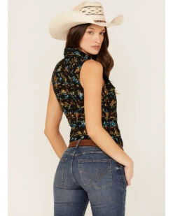 Rock & Roll Denim Women's Desert Scene Print Sleeveless Work Shirt 9 Rock & Roll Denim Women's Desert Scene Print Sleeveless Work Shirt -Cowboy Wear Shop 2000368508 001 P4