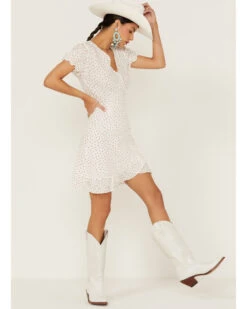 Molly Bracken Women's Floral Print Ruffle Puff Short Sleeve Mini Dress 7 Molly Bracken Women's Floral Print Ruffle Puff Short Sleeve Mini Dress -Cowboy Wear Shop 2000368842 100 P2