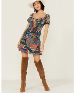 Molly Bracken Women's Summer Nights Mini Print Dress 