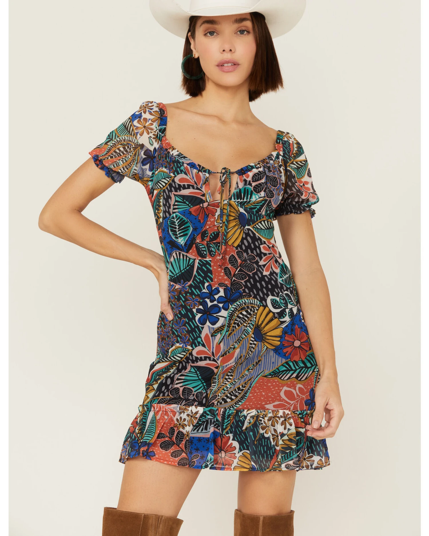 Molly Bracken Women's Summer Nights Mini Print Dress 6 Molly Bracken Women's Summer Nights Mini Print Dress - Image 4