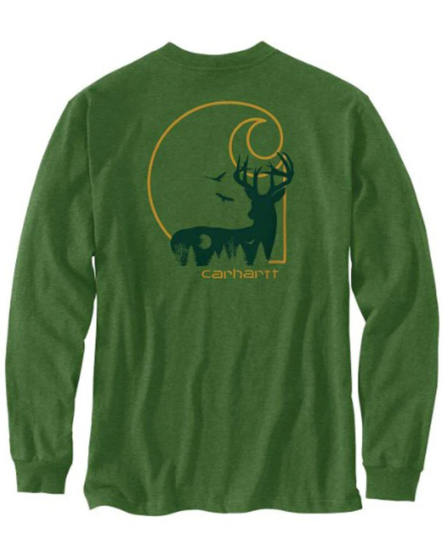 Carhartt Men's Loose Fit Heavyweight Hunt Graphic Long Sleeve T-Shirt 4 Carhartt Men's Loose Fit Heavyweight Hunt Graphic Long Sleeve T-Shirt - Image 2