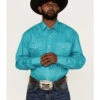 Roper Men's Amarillo Saddle Foulard Geo Print Long Sleeve Pearl Snap Western Shirt  -Cowboy Wear Shop 2000370621 440 P1