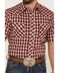 Roper Men's Classic Small Plaid Short Sleeve Pearl Snap Western Shirt  -Cowboy Wear Shop 2000370650 600 P3
