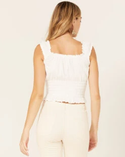 Jolt Women's Floral Embroidered Smocked Tank Top 9 Jolt Women's Floral Embroidered Smocked Tank Top -Cowboy Wear Shop 2000371509 105 P4