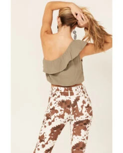 Jolt Women's One-Shoulder Ruffle Crop Top -Cowboy Wear Shop 2000371513 220 P4