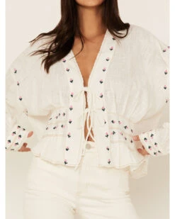 Free People Women's Kizzy Embroidered Top 8 Free People Women's Kizzy Embroidered Top -Cowboy Wear Shop 2000371746 100 P3