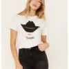Wrangler Women's Cowgirl Hat Logo Graphic Tee 1 Wrangler Women's Cowgirl Hat Logo Graphic Tee -Cowboy Wear Shop 2000372281 103 P1
