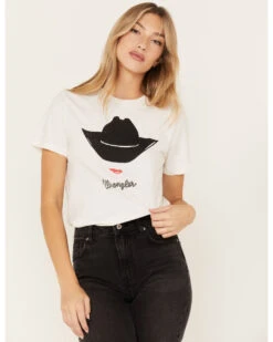 Wrangler Women's Cowgirl Hat Logo Graphic Tee