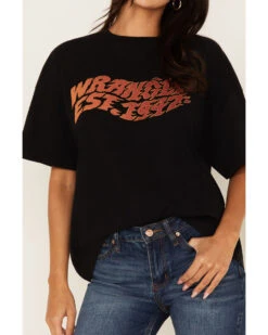 Wrangler Women's Est 1947 Fire Logo Graphic Girlfriend Tee 8 Wrangler Women's Est 1947 Fire Logo Graphic Girlfriend Tee -Cowboy Wear Shop 2000372602 001 P3
