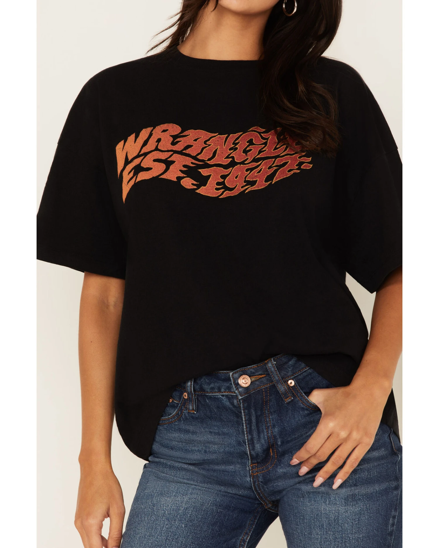 Wrangler Women's Est 1947 Fire Logo Graphic Girlfriend Tee 5 Wrangler Women's Est 1947 Fire Logo Graphic Girlfriend Tee - Image 3