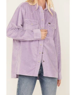 Wrangler Women's Corduroy Long Sleeve Snap Western Overshirt -Cowboy Wear Shop 2000372605 570 P3