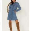 Wrangler Women's Denim Long Sleeve Western Dress