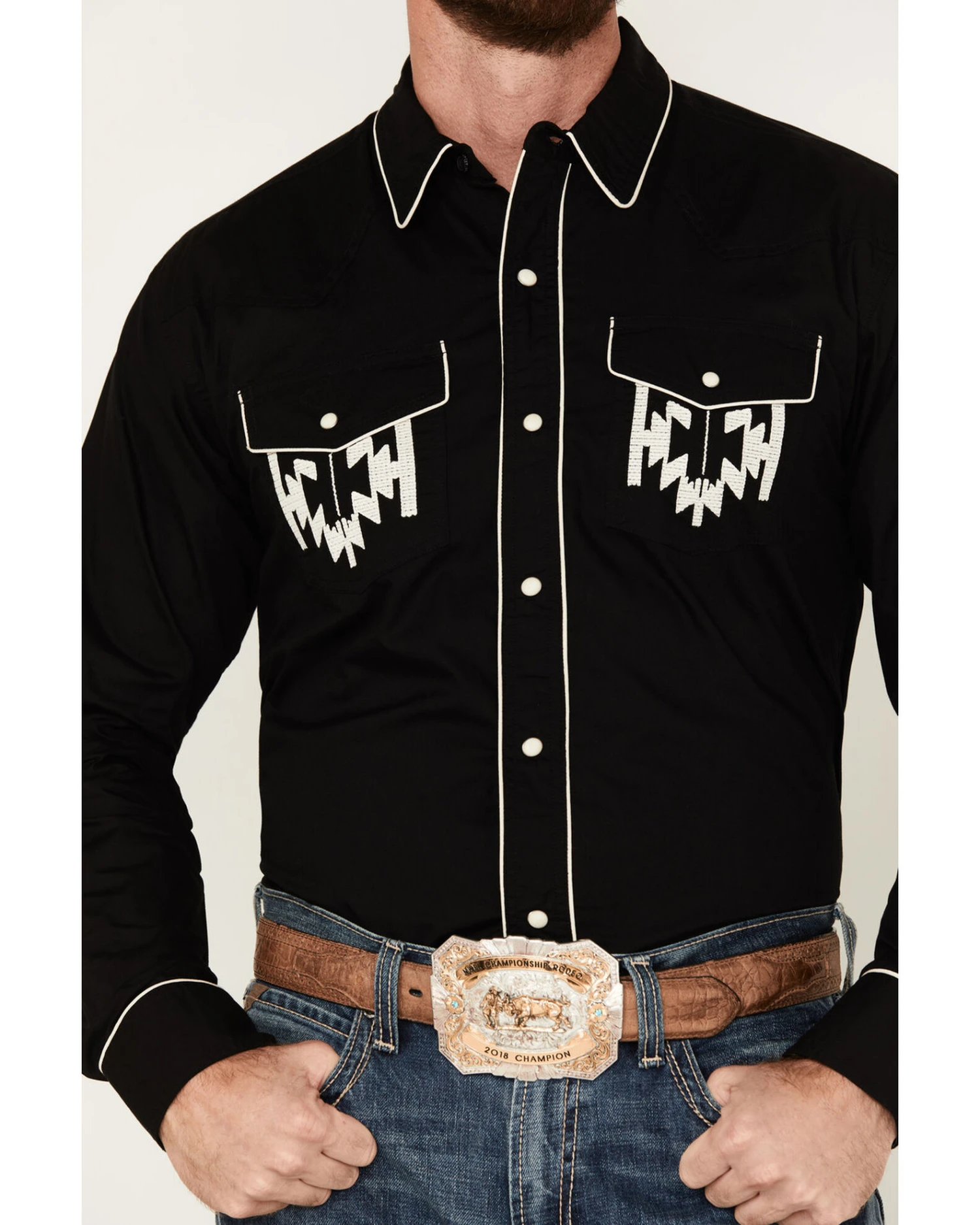 Ariat Men's Chimayo Retro Long Sleeve Pearl Snap Western Shirt 5 Ariat Men's Chimayo Retro Long Sleeve Pearl Snap Western Shirt - Image 3