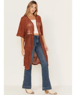 Shyanne Women's Geo Lace Short Sleeve Kimono