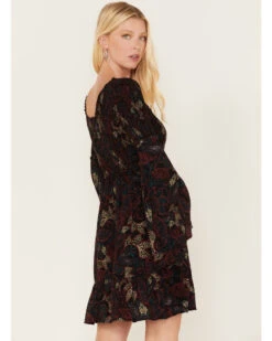 Shyanne Women's Paisley Print Smocked Tiered Dress -Cowboy Wear Shop 2000373034 001 P4