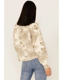 Cleo + Wolf Women's Floral Print Polar Fleece Shacket 9 Cleo + Wolf Women's Floral Print Polar Fleece Shacket -Cowboy Wear Shop 2000373303 110 P4