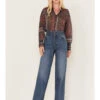 Shyanne Women's Medium Wash High Rise Belted Trouser Wide Jeans -Cowboy Wear Shop 2000373379 414 P1