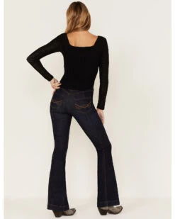 Idyllwind Women's Hillsboro Dark Wash High Rise Seamed Outlaw Flare Jeans -Cowboy Wear Shop 2000373409 417 P3