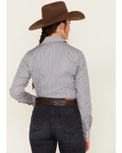 Cinch Women's Striped Geo Print Long Sleeve Button Down Shirt -Cowboy Wear Shop 2000373451 300 P3