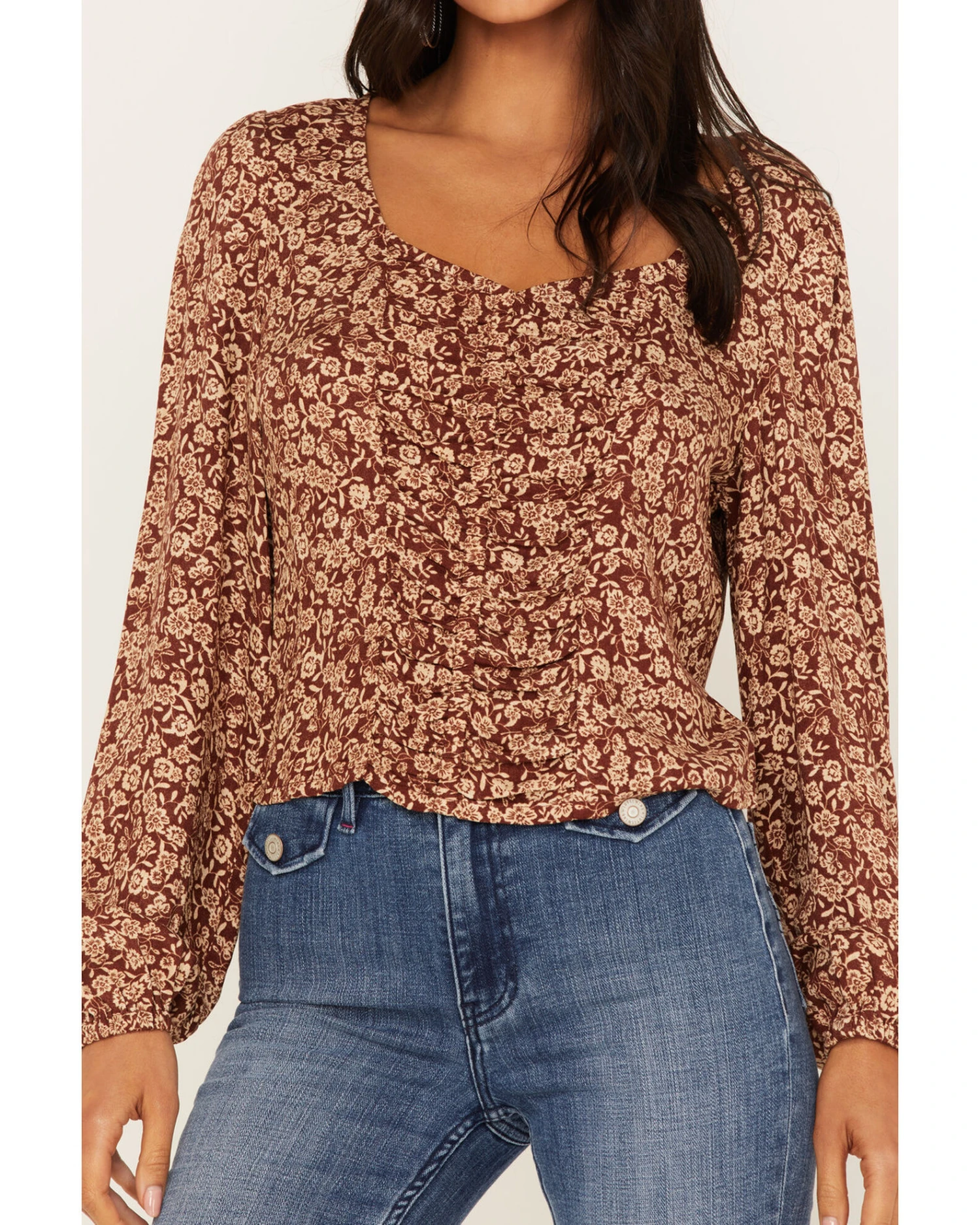 Idyllwind Women's Floral Print Smocked Top 4 Idyllwind Women's Floral Print Smocked Top - Image 2