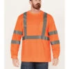 Hawx Men's Solid Enhanced Hi-Vis Long Sleeve Pocket Work T-Shirt - Big 1 Hawx Men's Solid Enhanced Hi-Vis Long Sleeve Pocket Work T-Shirt - Big -Cowboy Wear Shop 2000373807 800 P1
