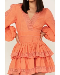 Maia Bergman Women's Mika Lace Tiered Dress 8 Maia Bergman Women's Mika Lace Tiered Dress -Cowboy Wear Shop 2000373861 800 P3