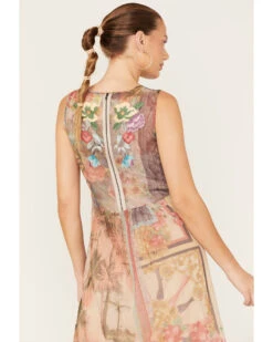 Johnny Was Women's Elisha Floral Print Mesh Slip Dress -Cowboy Wear Shop 2000373880 000 P4