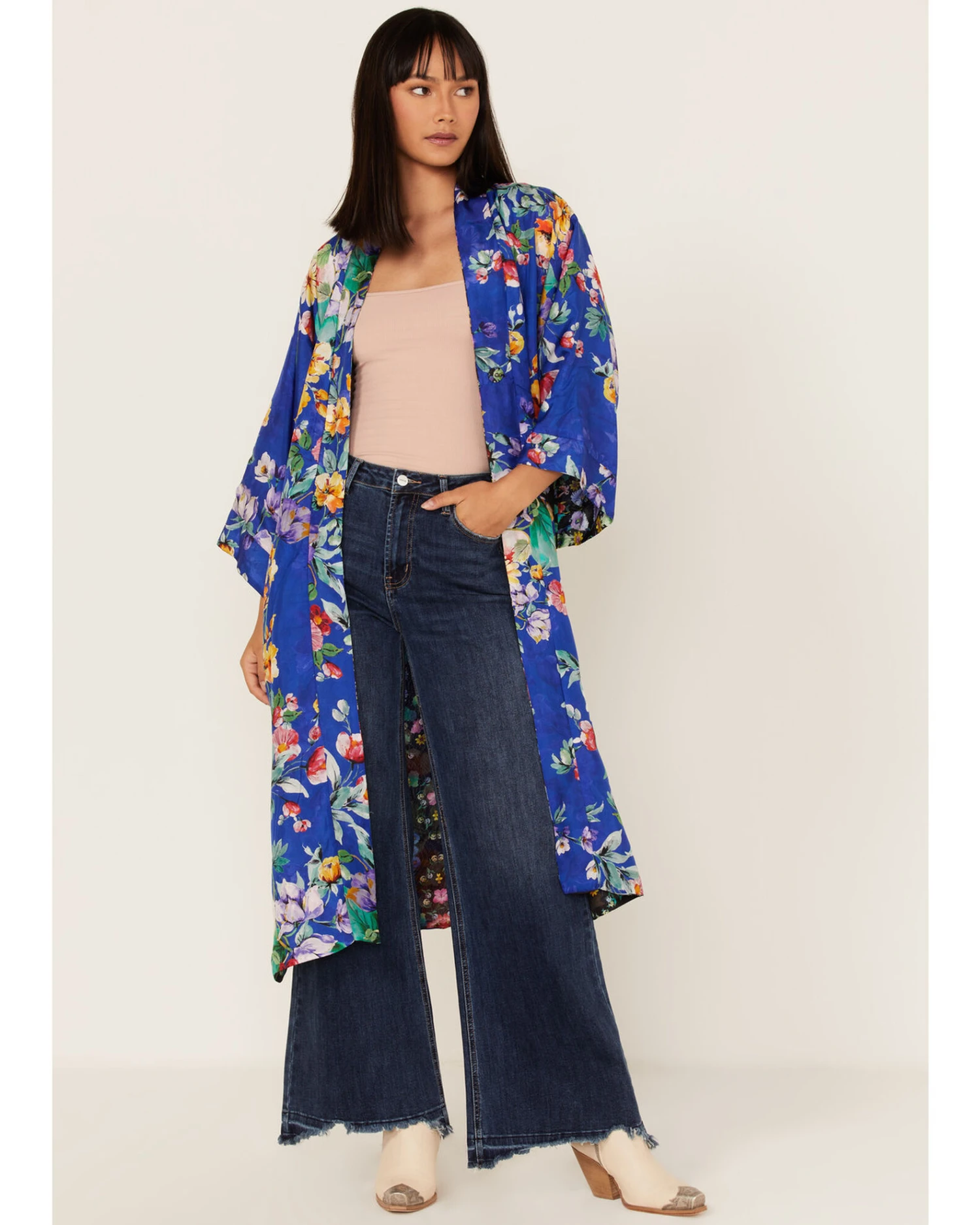 Johnny Was Women's Ella Floral Reversible Kimono 4 Johnny Was Women's Ella Floral Reversible Kimono - Image 2