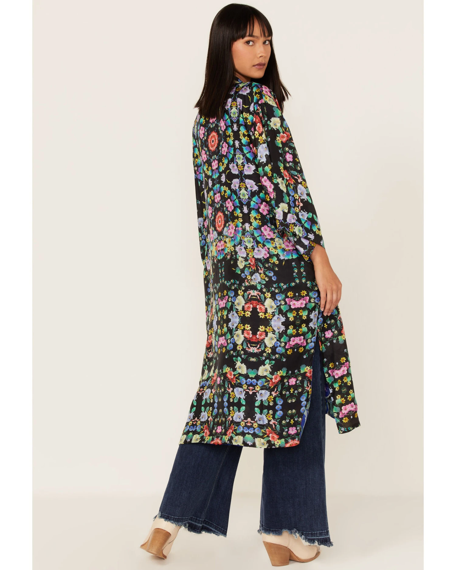 Johnny Was Women's Ella Floral Reversible Kimono 6 Johnny Was Women's Ella Floral Reversible Kimono - Image 4