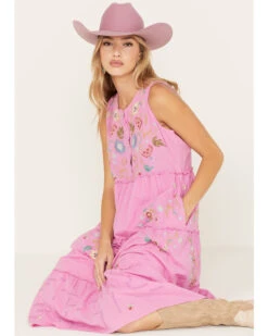 Johnny Was Women's Zanzibar Tiered Embroidered Dress