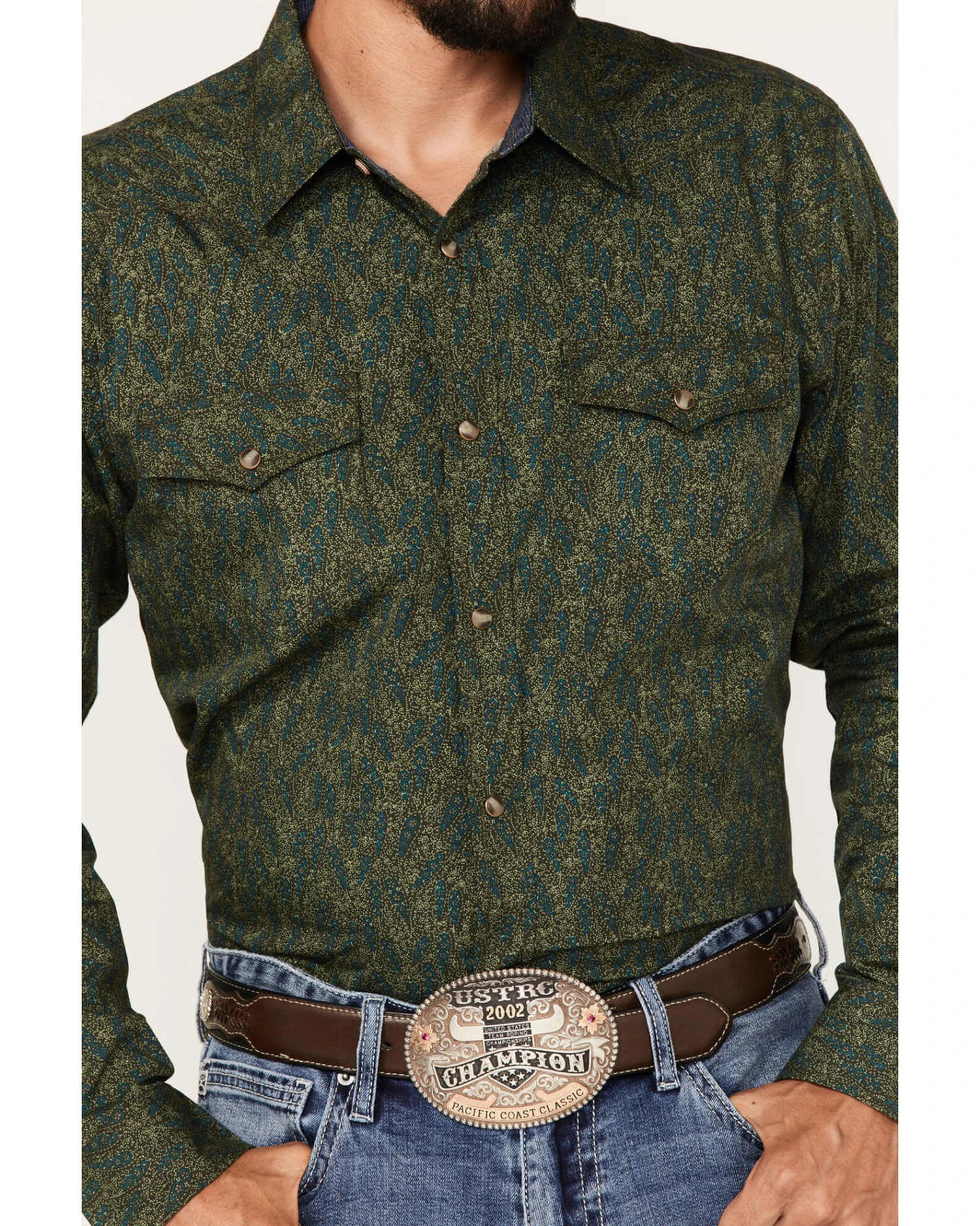 Moonshine Spirit Men's Limelight Paisley Print Snap Western Shirt 5 Moonshine Spirit Men's Limelight Paisley Print Snap Western Shirt - Image 3