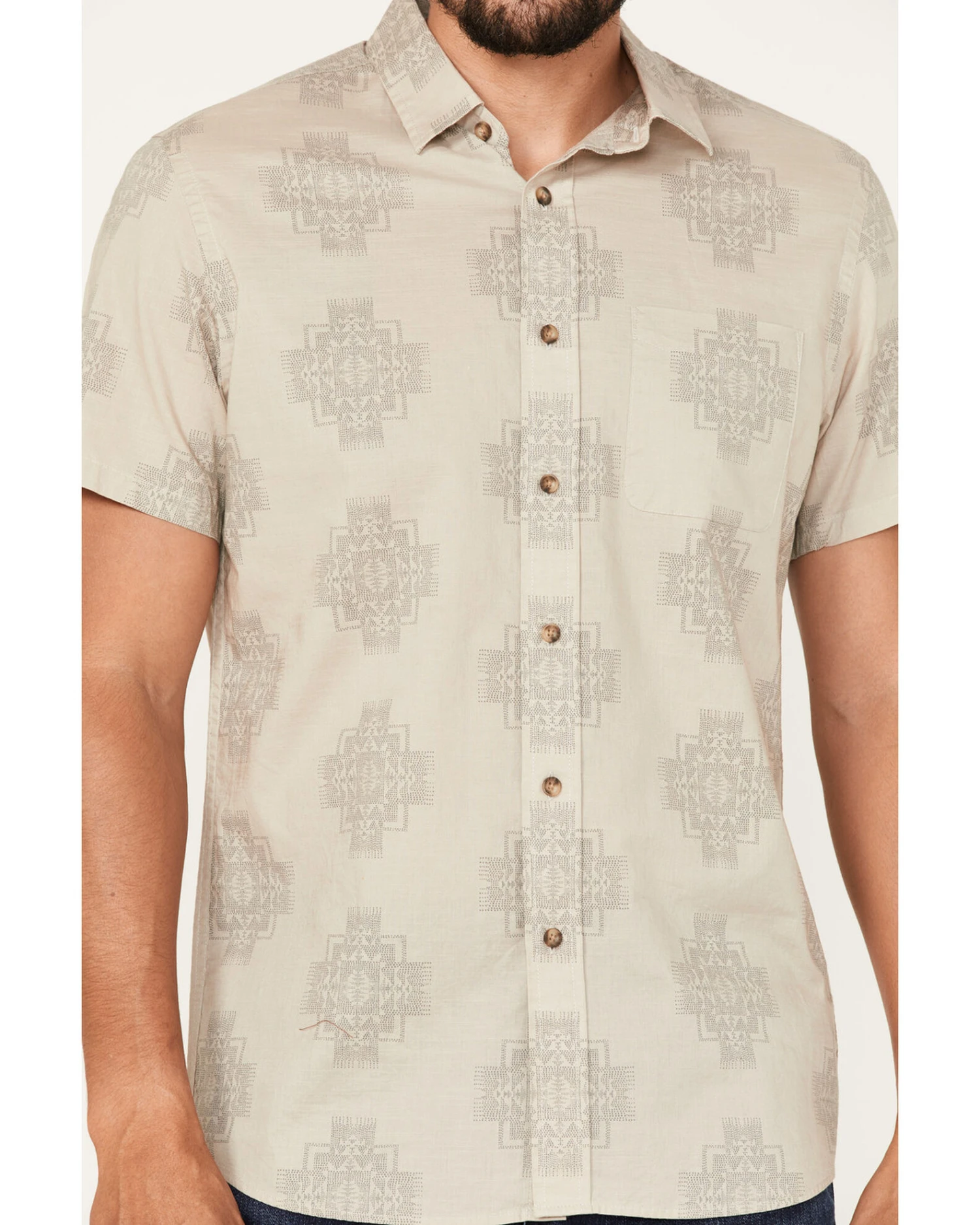 Pendleton Men's Shoreline Print Short Sleeve Western Shirt 5 Pendleton Men's Shoreline Print Short Sleeve Western Shirt - Image 3