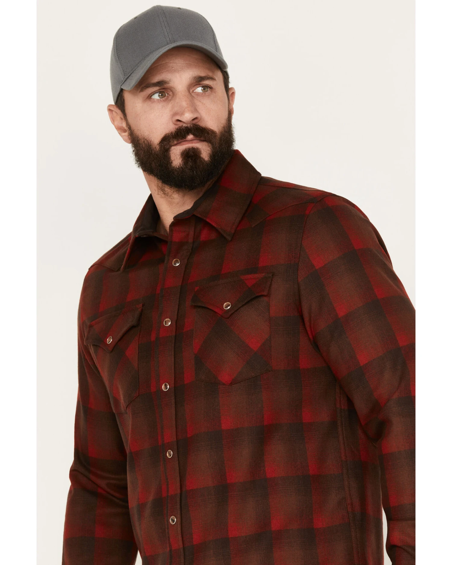Pendleton Men's Canyon Ombre Plaid Long Sleeve Western Snap Shirt 4 Pendleton Men's Canyon Ombre Plaid Long Sleeve Western Snap Shirt - Image 2