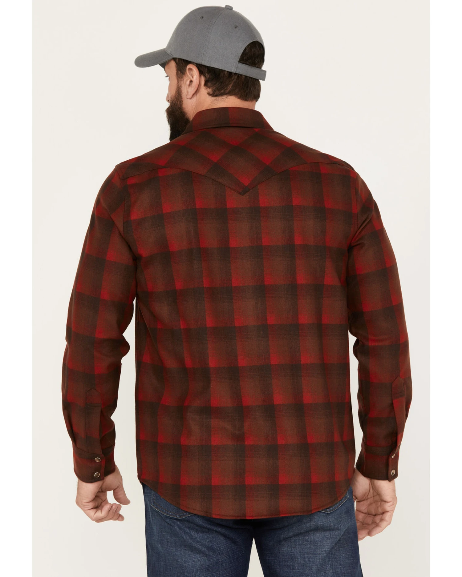 Pendleton Men's Canyon Ombre Plaid Long Sleeve Western Snap Shirt 6 Pendleton Men's Canyon Ombre Plaid Long Sleeve Western Snap Shirt - Image 4